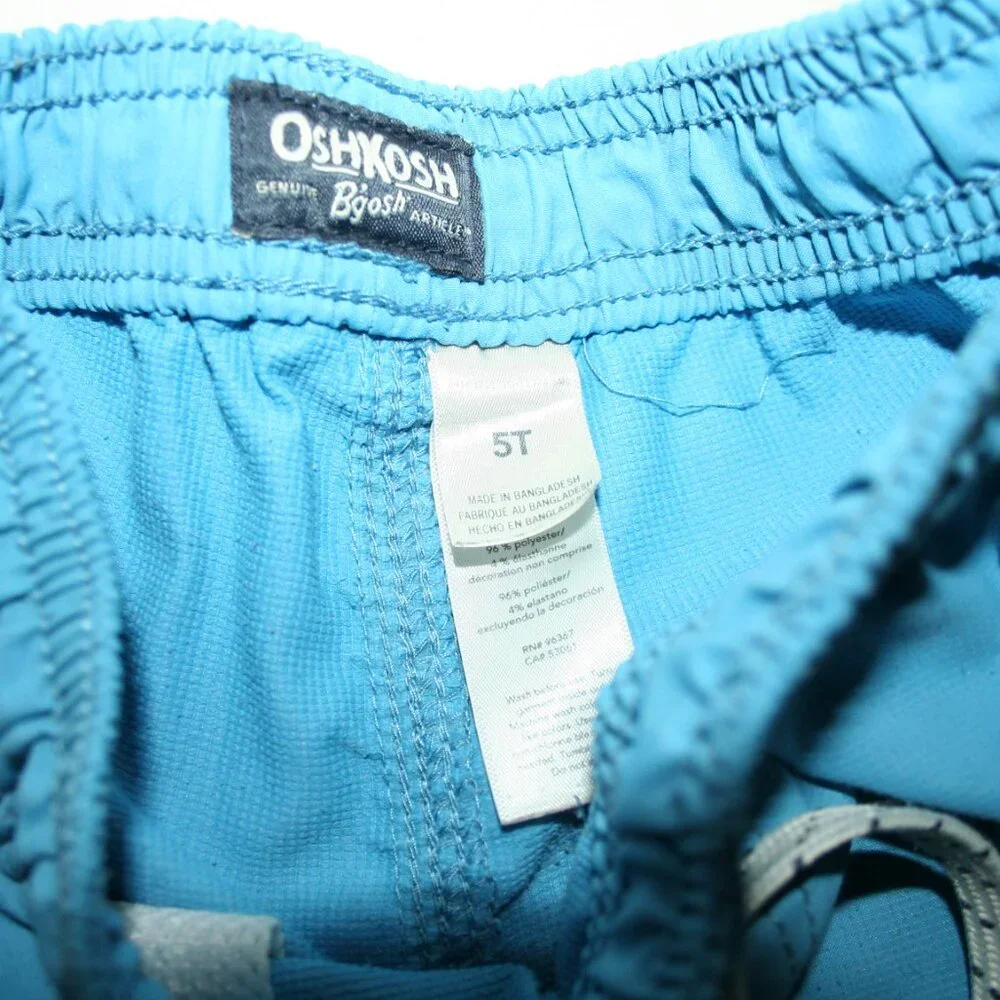 BOYS 5T OSH KOSH PLAY SHORTS QUICK DRY SUMMER BOTTOMS w REAL POCKETS DRAWSTRING
